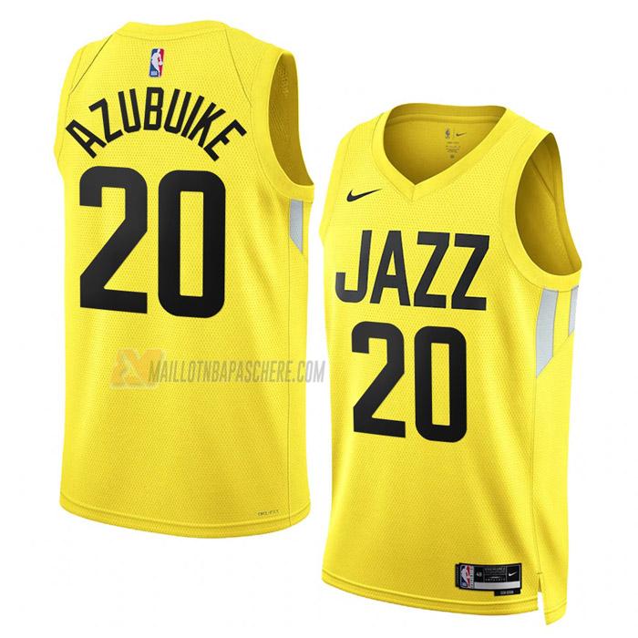 maillot udoka azubuike utah jazz de 20 homme jaune icon edition 2023