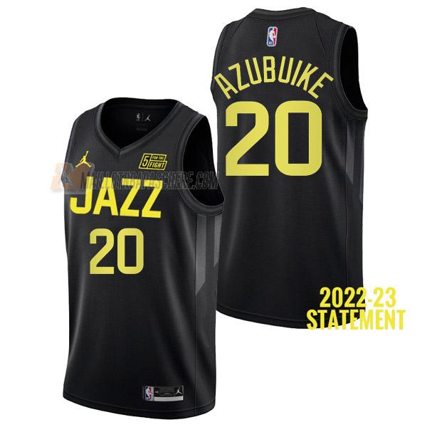 maillot udoka azubuike utah jazz de 20 homme noir statement edition 2023