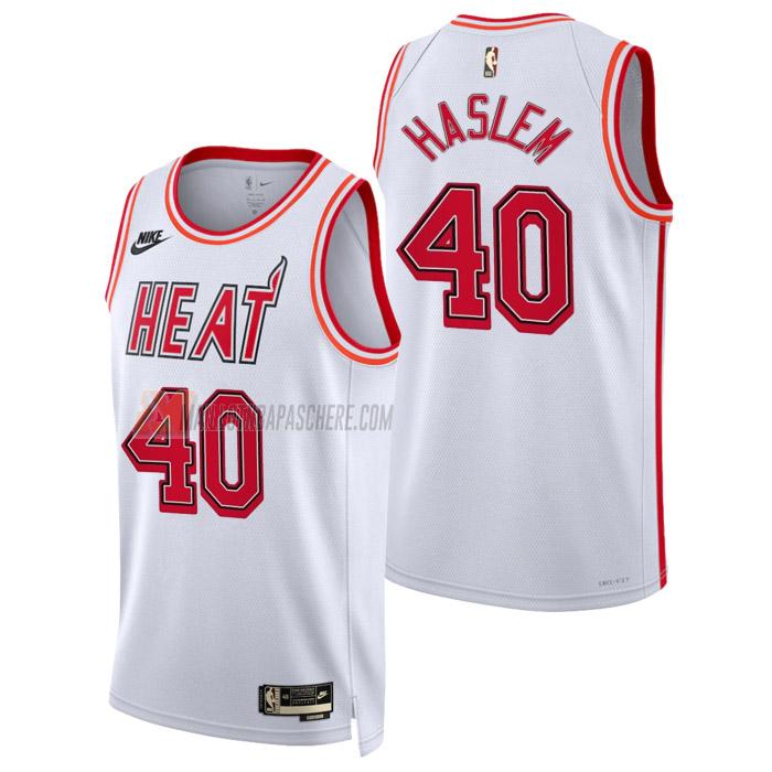 maillot udonis haslem miami heat de 40 homme blanc classic edition 2023