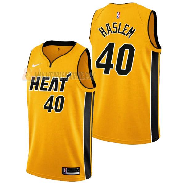 maillot udonis haslem miami heat de 40 homme jaune earned edition 2022