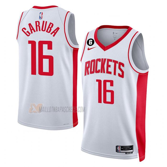 maillot usman garuba houston rockets de 16 homme blanc association edition 2023