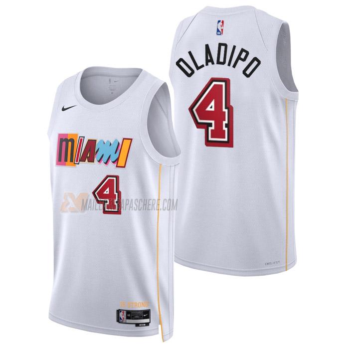 maillot victor oladipo miami heat de 4 homme blanc city edition 2023