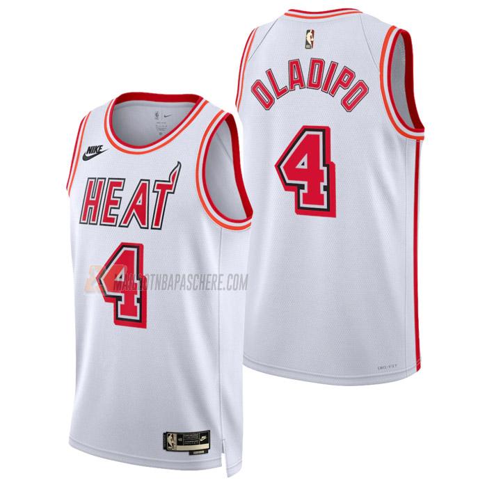 maillot victor oladipo miami heat de 4 homme blanc classic edition 2023