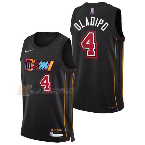 maillot victor oladipo miami heat de 4 homme noir city edition 2022