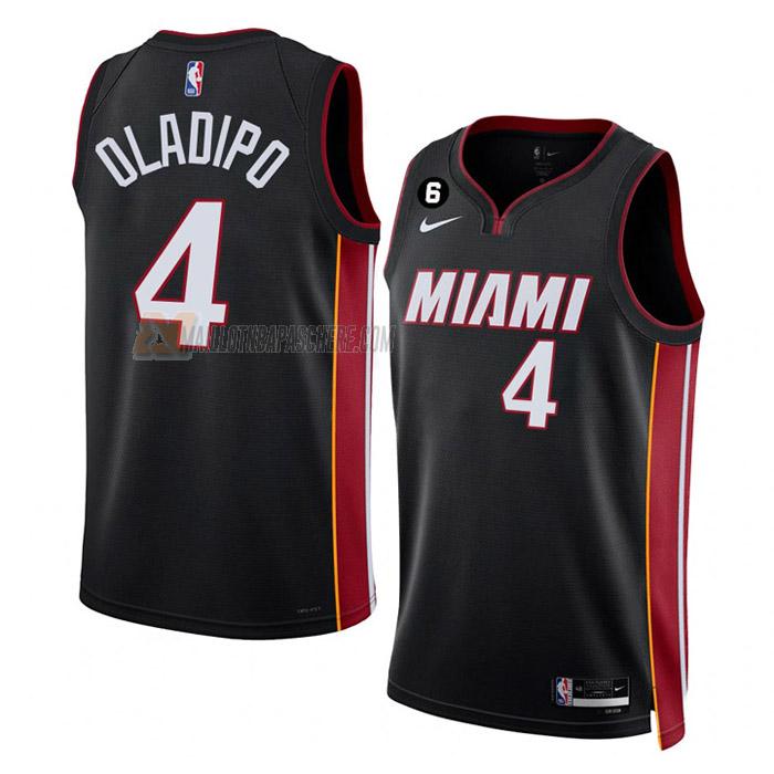 maillot victor oladipo miami heat de 4 homme noir icon edition 2023