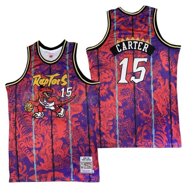 maillot vince carter toronto raptors de 15 homme rouge retro