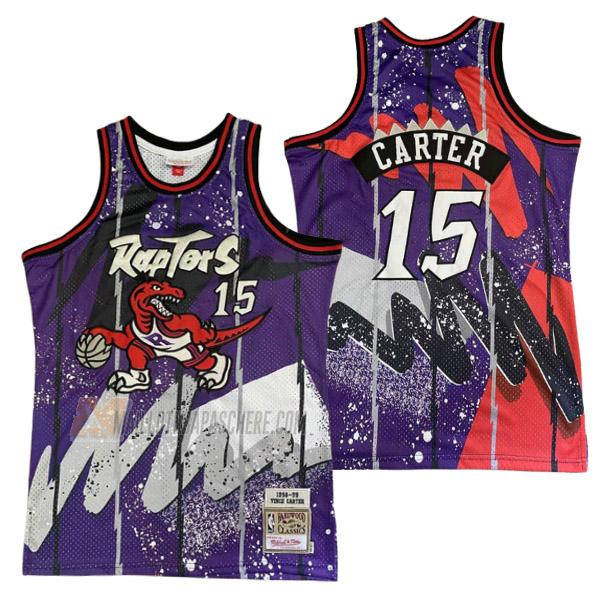 maillot vince carter toronto raptors de 15 homme violet retro