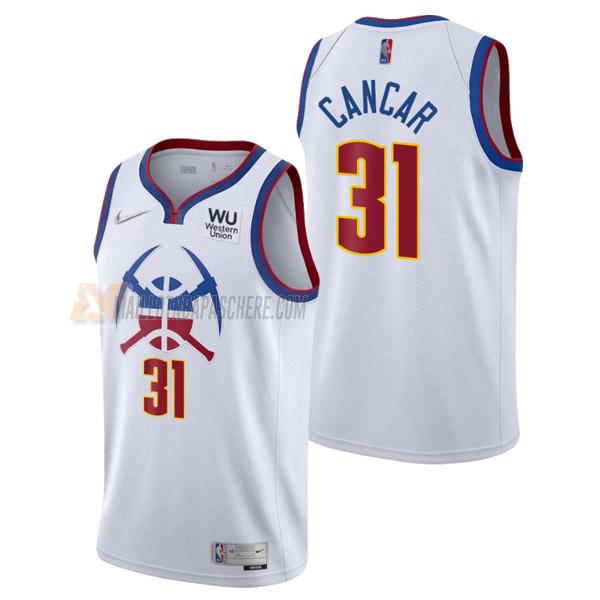 maillot vlatko cancar denver nuggets de 31 homme blanc earned edition 2021