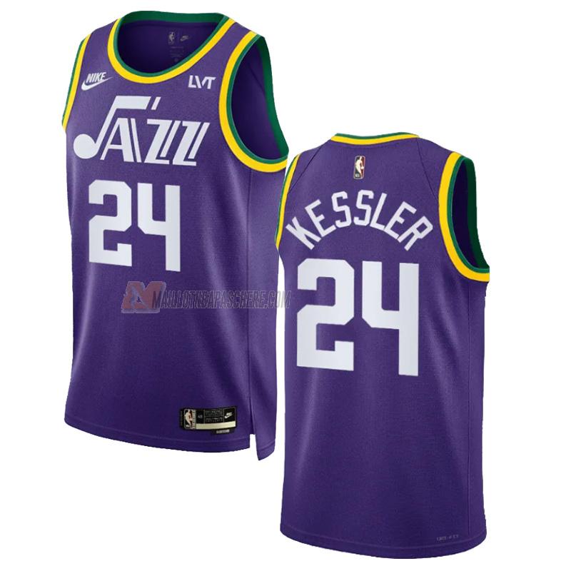 maillot walker kessler utah jazz de 24 homme violet classic edition 2023-24