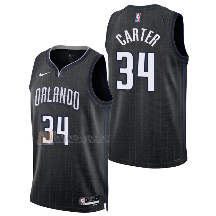 maillot wendell carter orlando magic de 34 homme noir city edition 2023