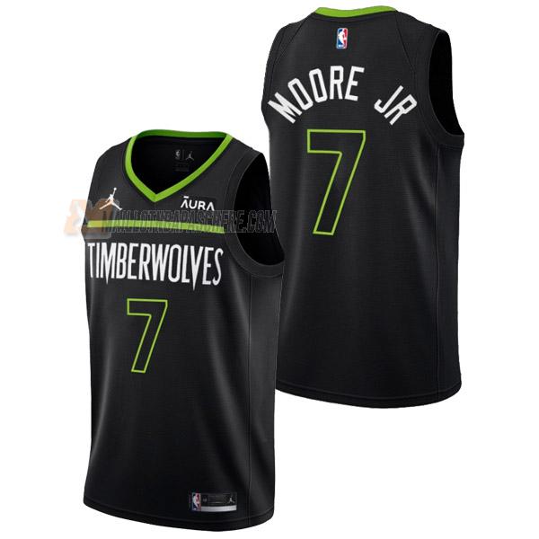 maillot wendell moore minnesota timberwolves de 7 homme noir statement edition 2023