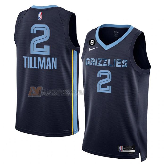 maillot xavier tillman memphis grizzlies de 2 homme bleu marine icon edition 2023