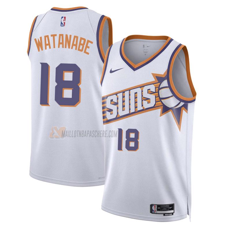 maillot yuta watanabe phoenix suns de 18 homme blanc association edition 2023-24