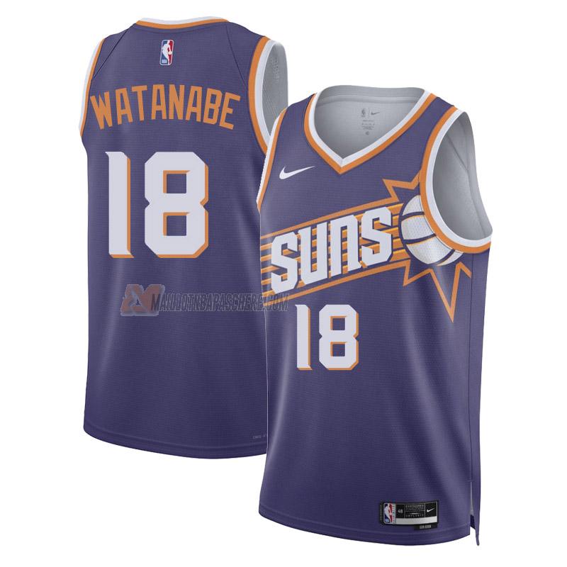 maillot yuta watanabe phoenix suns de 18 homme violet icon edition 2023-24