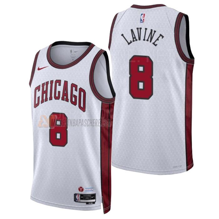 maillot zach lavine chicago bulls de 8 homme blanc city edition 2023