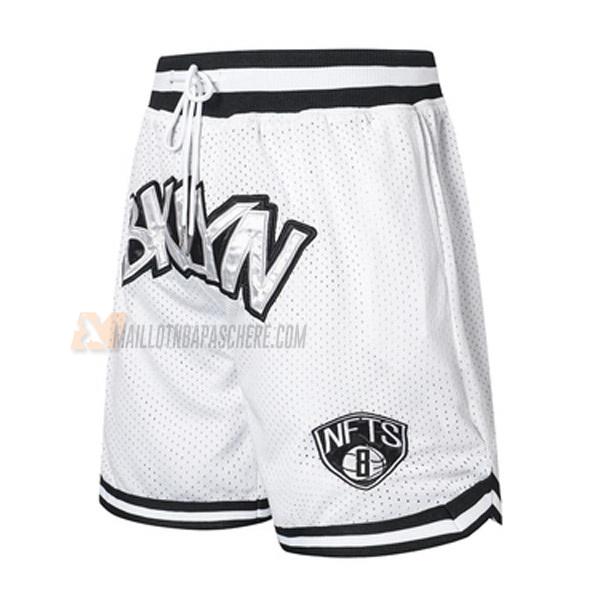 shorts de basket brooklyn nets de blanc just don