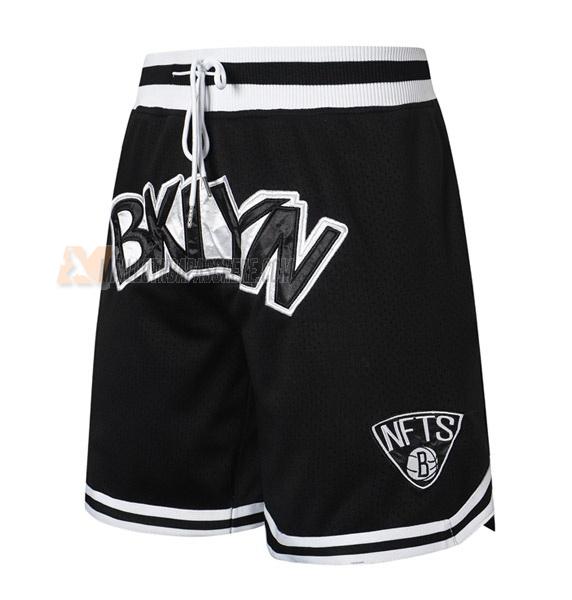 shorts de basket brooklyn nets de noir just don