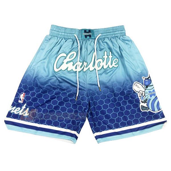 shorts de basket charlotte hornets de bleu just don