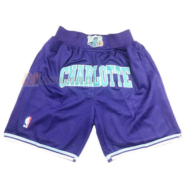 shorts de basket charlotte hornets de mauve just don