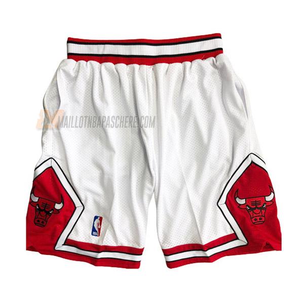 shorts de basket chicago bulls de blanc avec poche