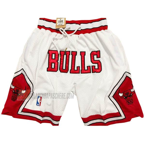 shorts de basket chicago bulls de blanc just don