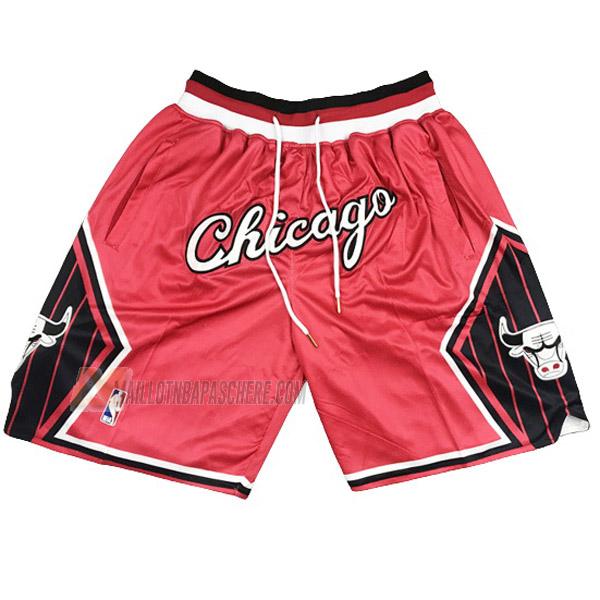 shorts de basket chicago bulls de noir rouge just don classic edition