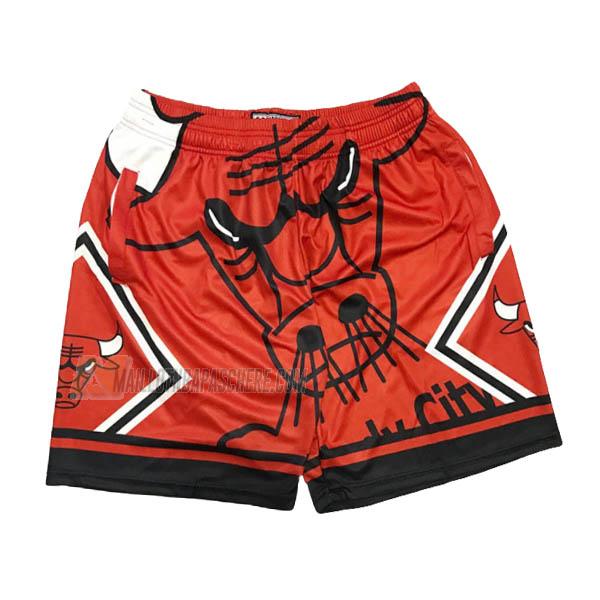 shorts de basket chicago bulls de rouge big face