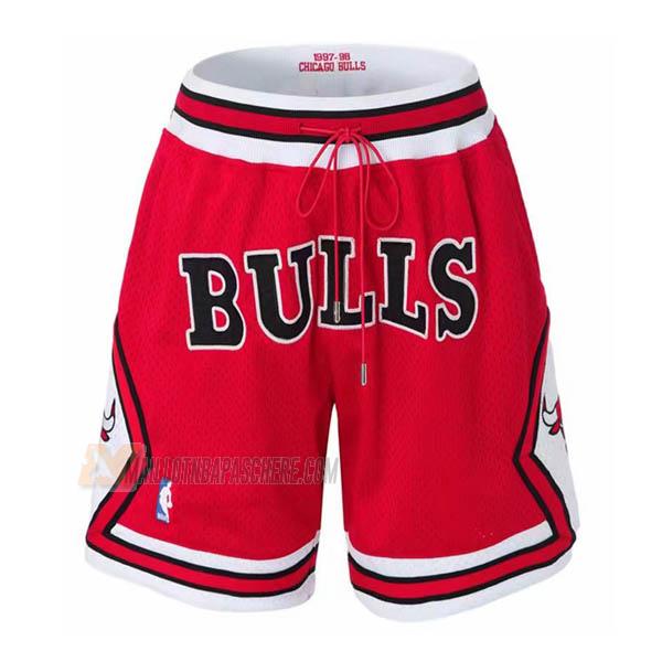 shorts de basket chicago bulls de rouge just don