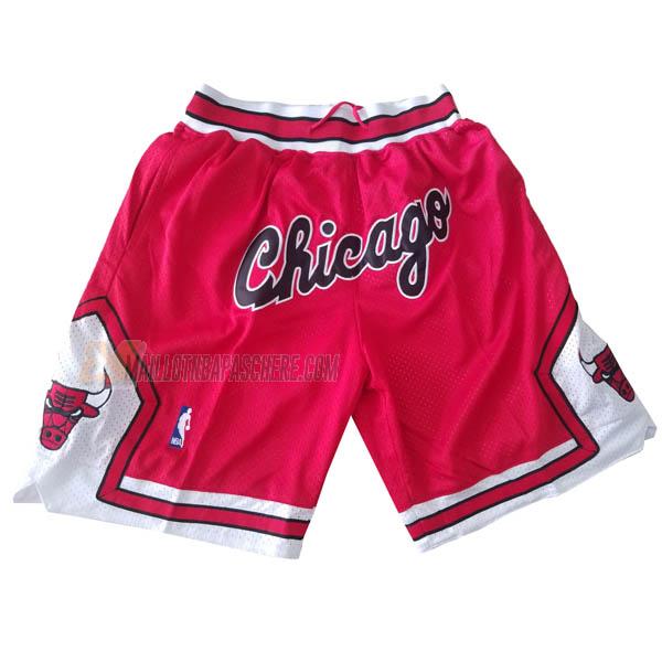 shorts de basket chicago bulls de rouge just don classic edition