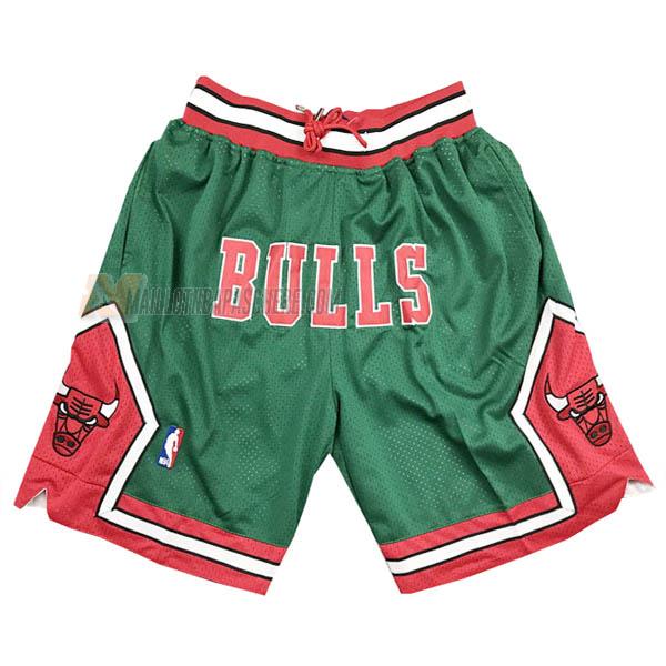 shorts de basket chicago bulls de vert just don