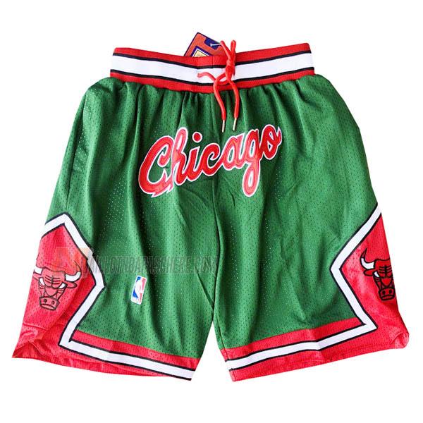 shorts de basket chicago bulls de vert just don classic edition