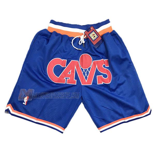 shorts de basket cleveland cavaliers de bleu just don throwback