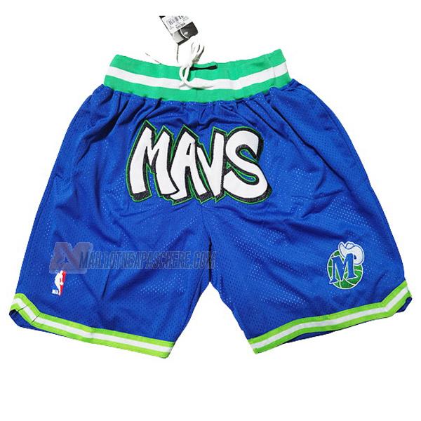 shorts de basket dallas mavericks de bleu just don city edition 2020