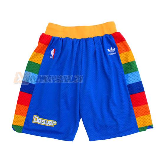 shorts de basket denver nuggets de bleu 1989-93