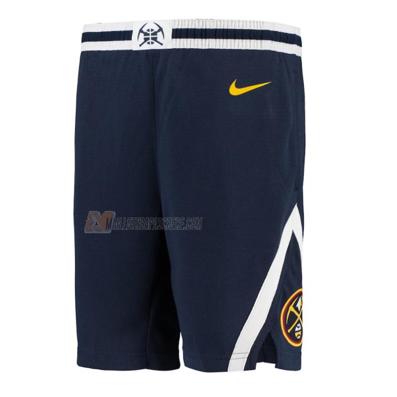 shorts de basket denver nuggets de bleu marine icon edition 2022-23