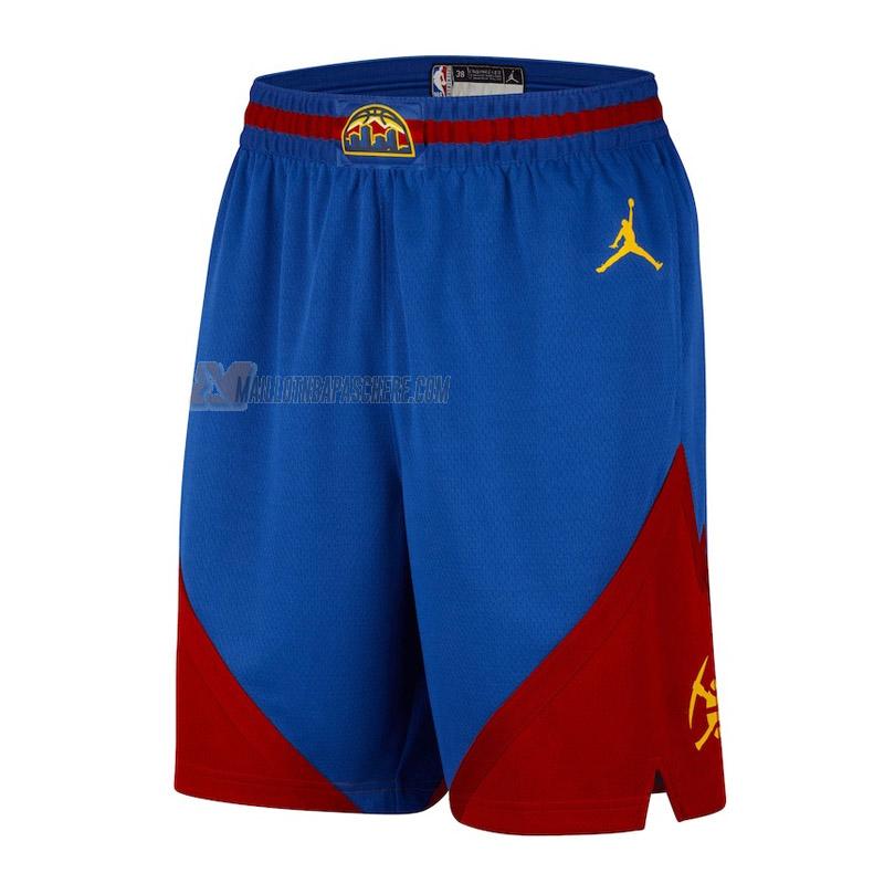 shorts de basket denver nuggets de bleu statement edition 2022-23