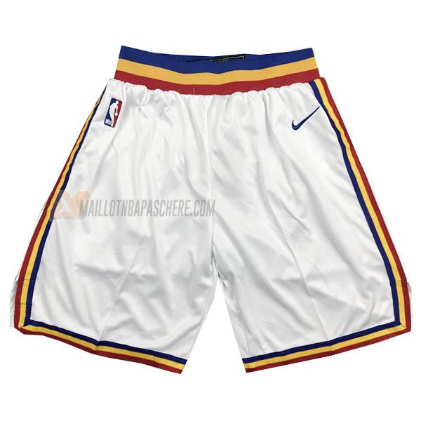 shorts de basket golden state warriors de blanc classic edition