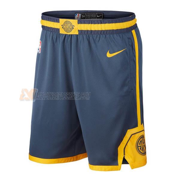 shorts de basket golden state warriors de bleu city edition 2019