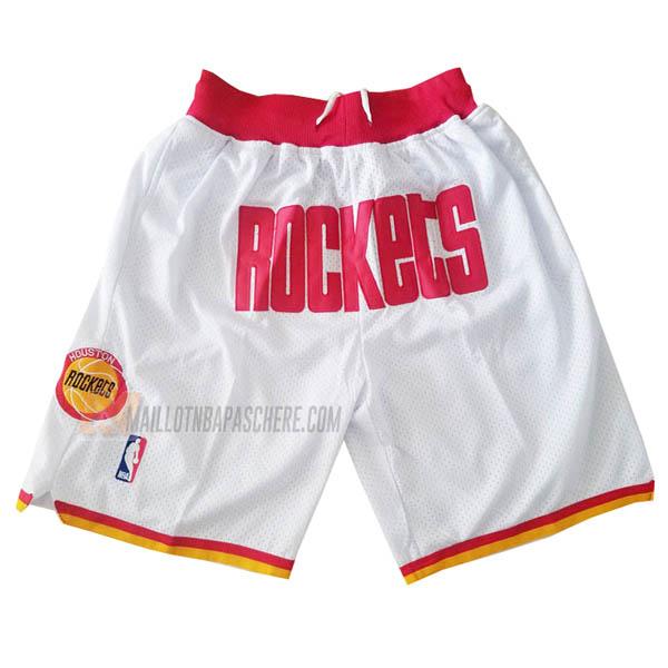 shorts de basket houston rockets de blanc just don classic edition