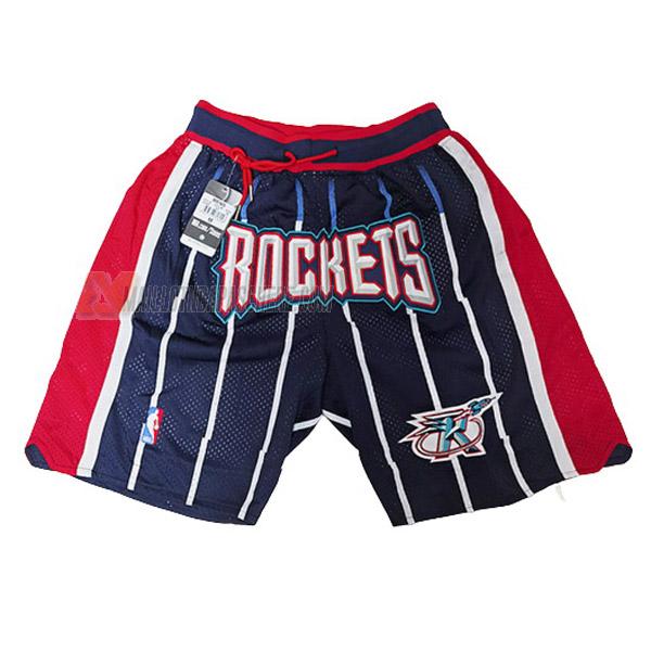 shorts de basket houston rockets de bleu just don classic edition