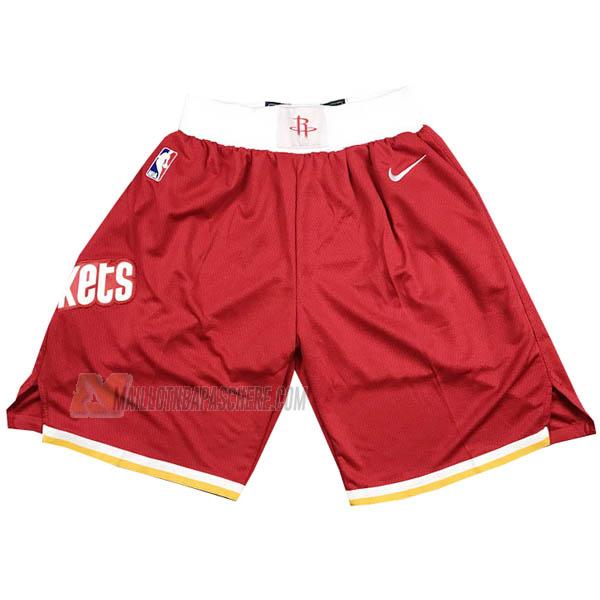 shorts de basket houston rockets de rouge classic edition 2020