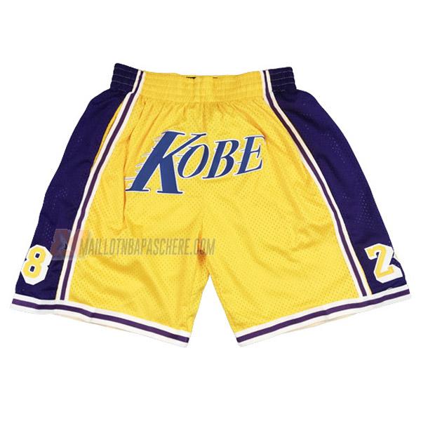 shorts de basket kobe bryant de jaune just don