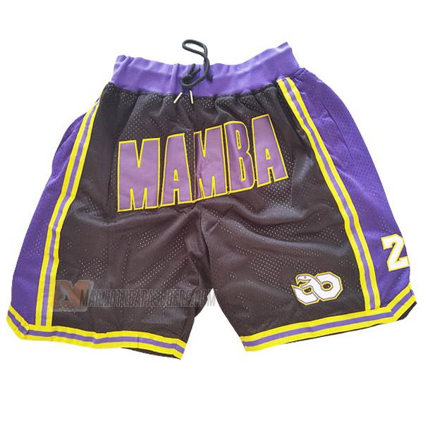 shorts de basket kobe bryant de noir mauve just don mamba