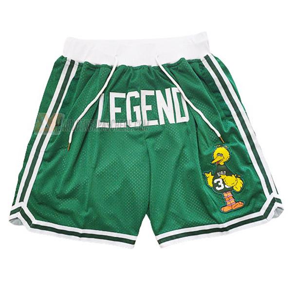 shorts de basket legend boston celtics de vert just don