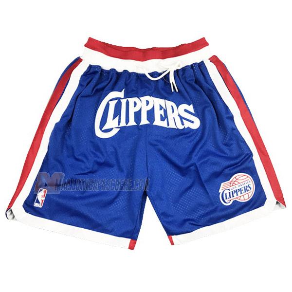 shorts de basket los angeles clippers de bleu just don classic edition