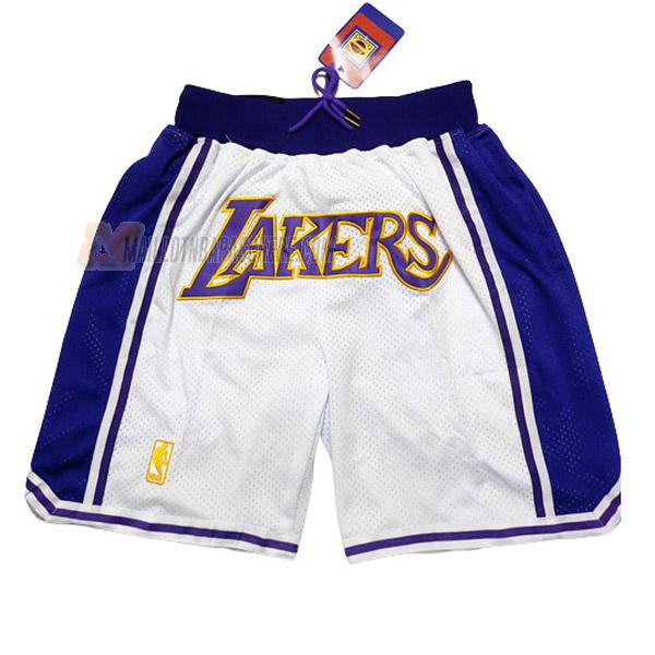 shorts de basket los angeles lakers de blanc bleu just don