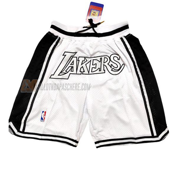 shorts de basket los angeles lakers de blanc noir just don