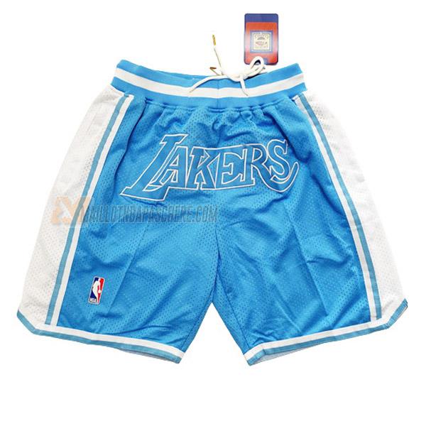 shorts de basket los angeles lakers de bleu blanc just don