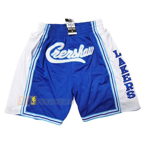 shorts de basket los angeles lakers de bleu just don classic edition