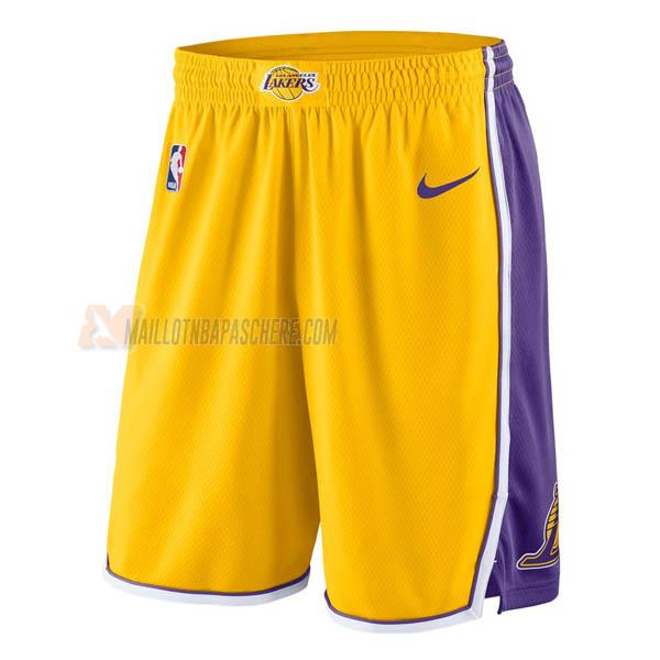 shorts de basket los angeles lakers de jaune icon edition 2023